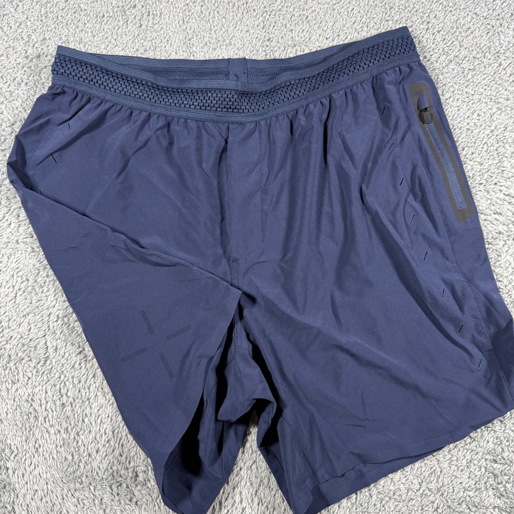 Ten Thousand The Session Short Mens Large Navy Blue 7 Inch Inseam Performance